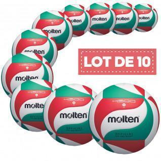 Lot de 10 ballons de compétition Molten V5M4500